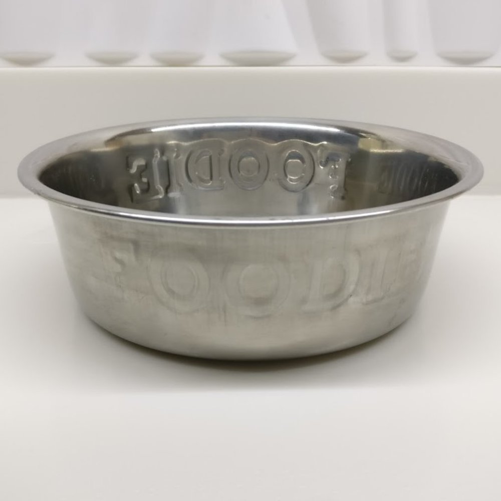 Top Paw Foodie Embossed Pet Bowl Stainless